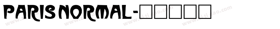 Paris Normal字体转换